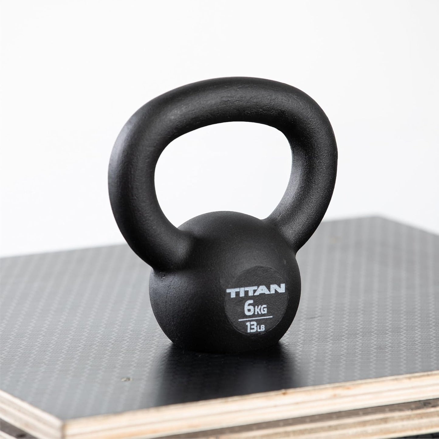 Titan Fitness Cast Iron Kettlebell, Single Piece Casting, KG and LB Markings, Full Body Workout