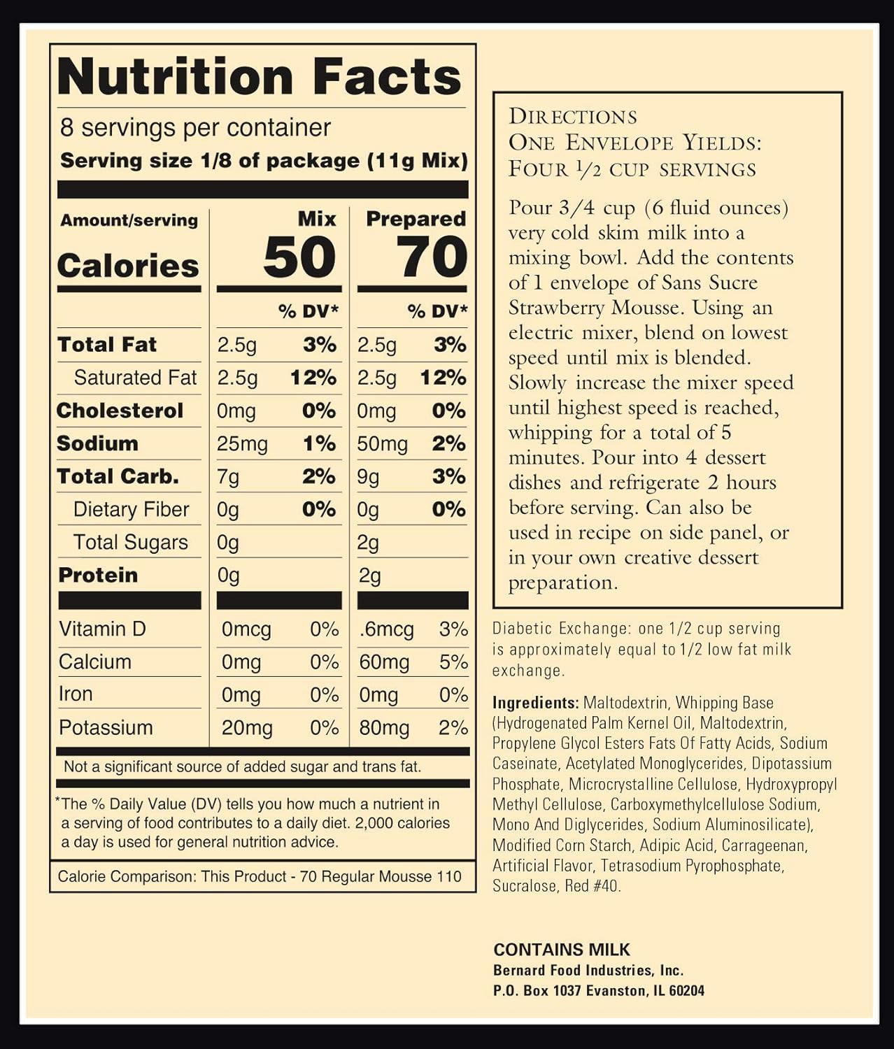 Sans Sucre Mousse Mix Gluten Free, Strawberry