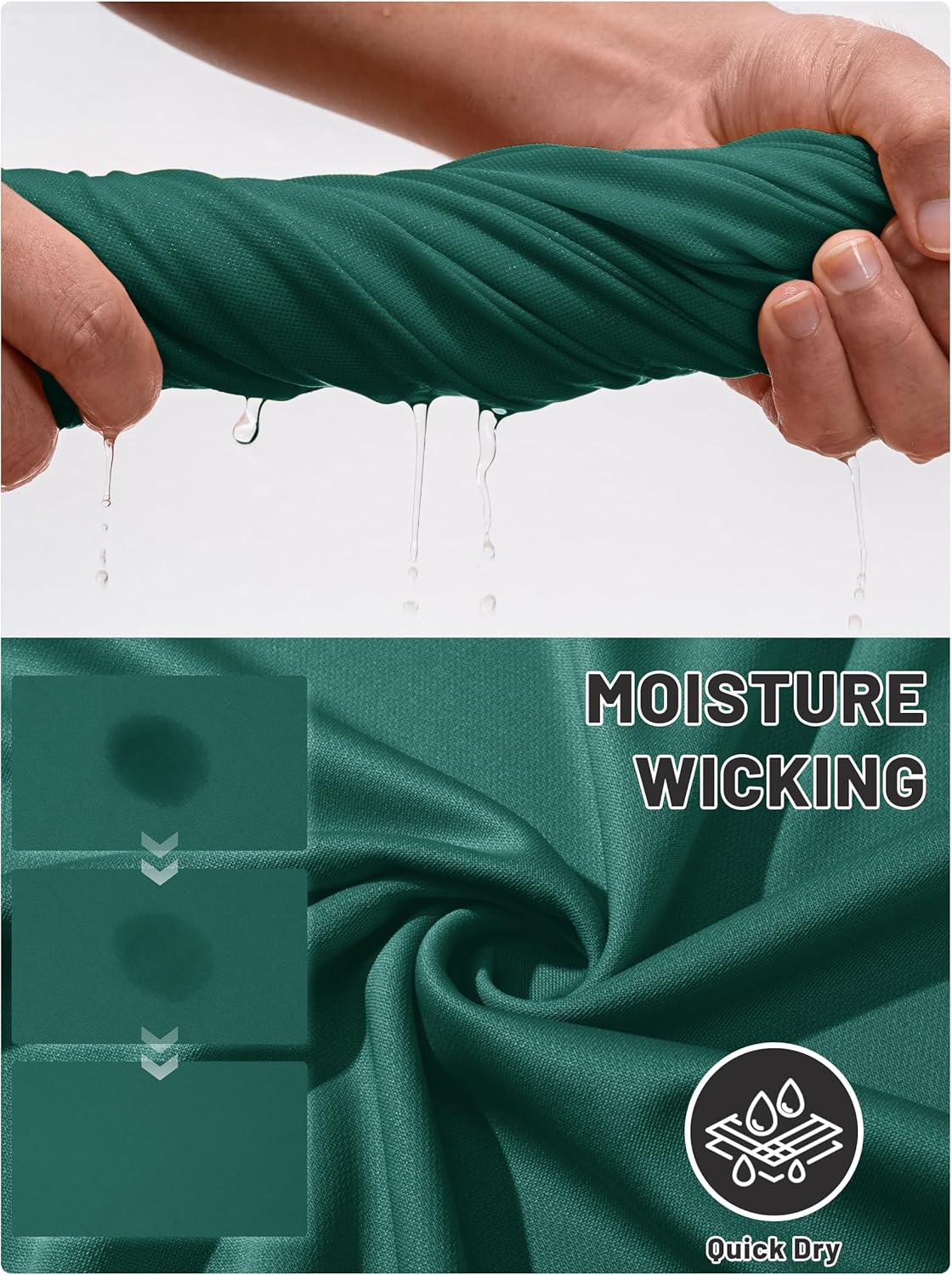 TACVASEN Mens Golf Shirt Dry Fit Mens Polo Shirts Short Sleeve Performance Golf Polos for Men with Collar Work Shirts