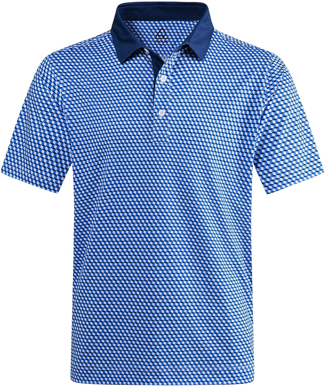 DEOLAX Mens Polo Shirts Fashion Print Mens Golf Shirt Dry Fit Mens Golf Polo Short Sleeve Quick Dry Funny Golf Shirt for Men