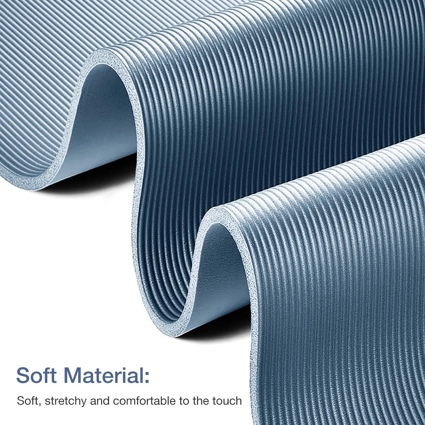 Thick Yoga Mat Non Slip, Large Size 72" L x 32" W x 0.6" TH, Premium Exercise & Fitness Mat with Carrying Strap and Bag, Workout Mats for Home