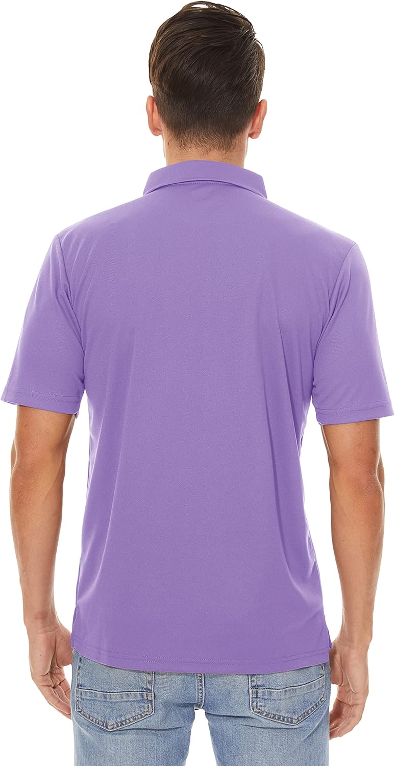 MAGCOMSEN Men's Polo Shirts 3 Buttons Casual Work T Shirts Quick Dry Short Sleeve Golf Shirt Pique Jersey Outdoor Performance