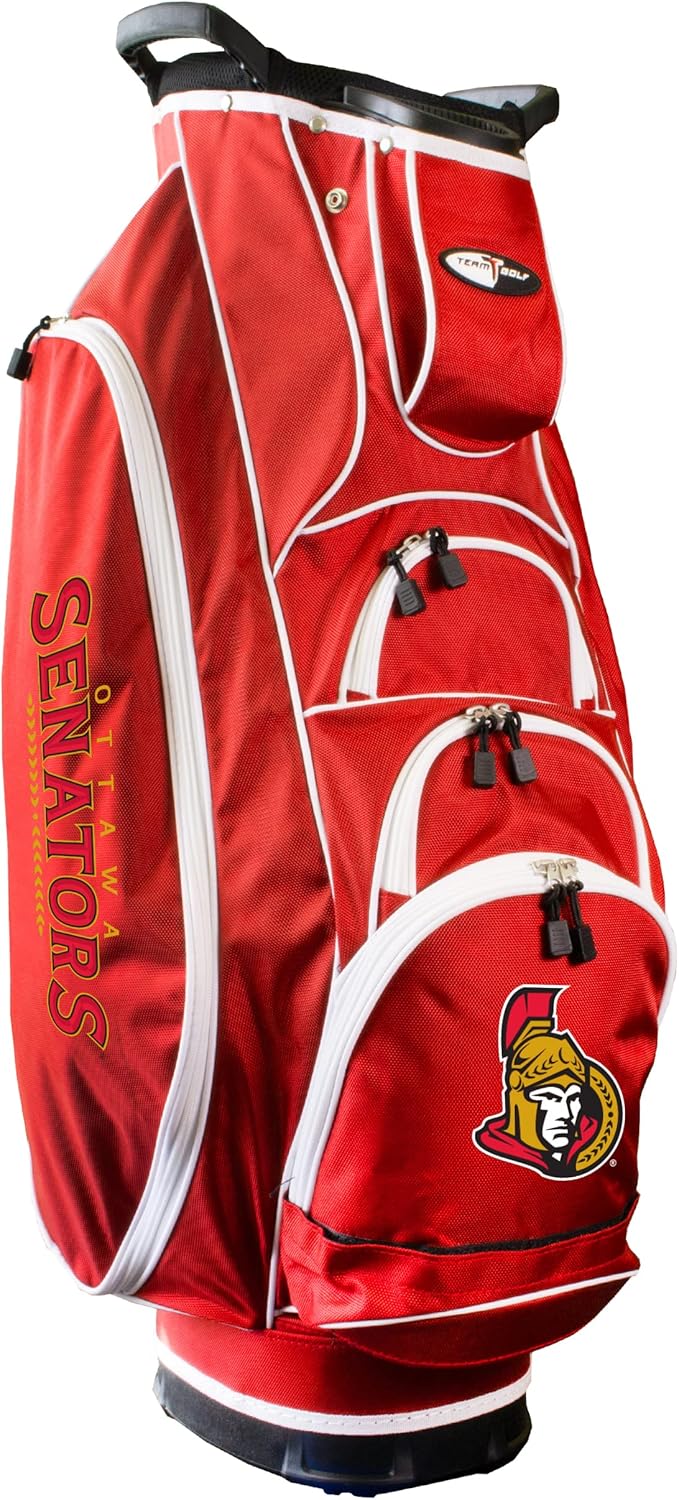 Lightweight, 10-Way Club Divider, Spring Action Stand, Insulated Cooler Pocket, Hook-and-Loop Fastener Glove and Umbrella Holder & Lift Assist Handles