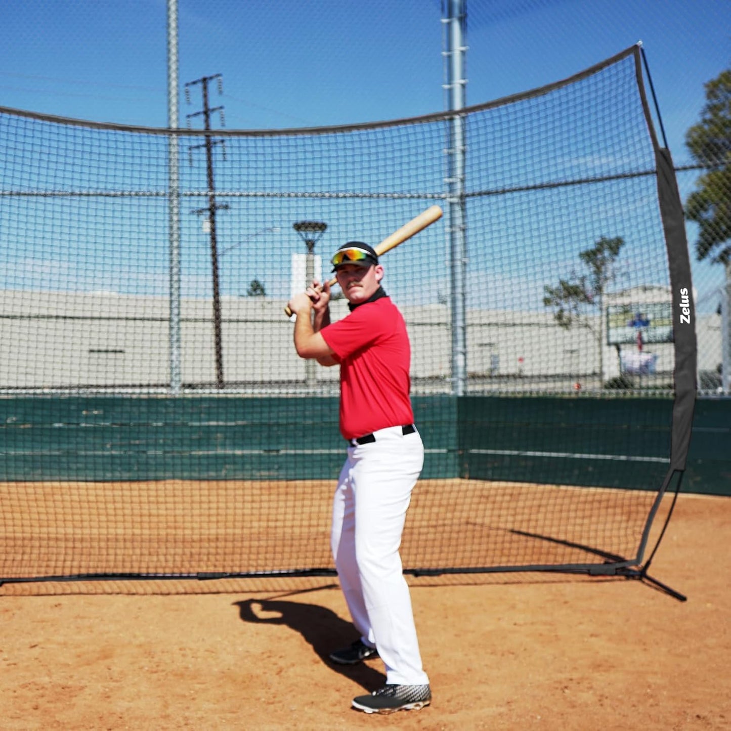 12x9ft / 16x10ft Barricade Backstop Net, Ball Sports Barrier, Practice Net for Baseball, Softball, Lacrosse, Soccer, Basketball and More