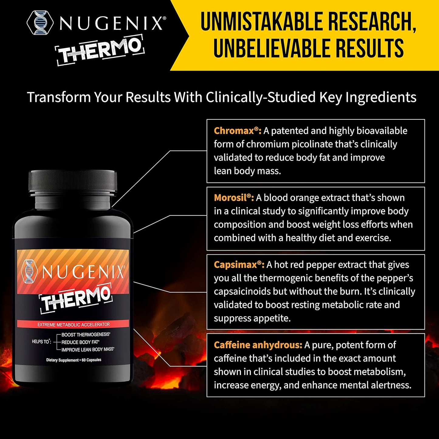 Nugenix Thermo - Thermogenic Fat Burner Supplement Pills for Men, Extreme Metabolic Accelerator, 42 Count