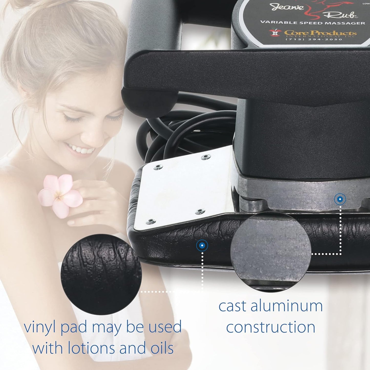 Core Products Jeanie Rub Variable Speed Massager, Deep Tissue Massage, Orbital Action for Back & Body - Professional Package