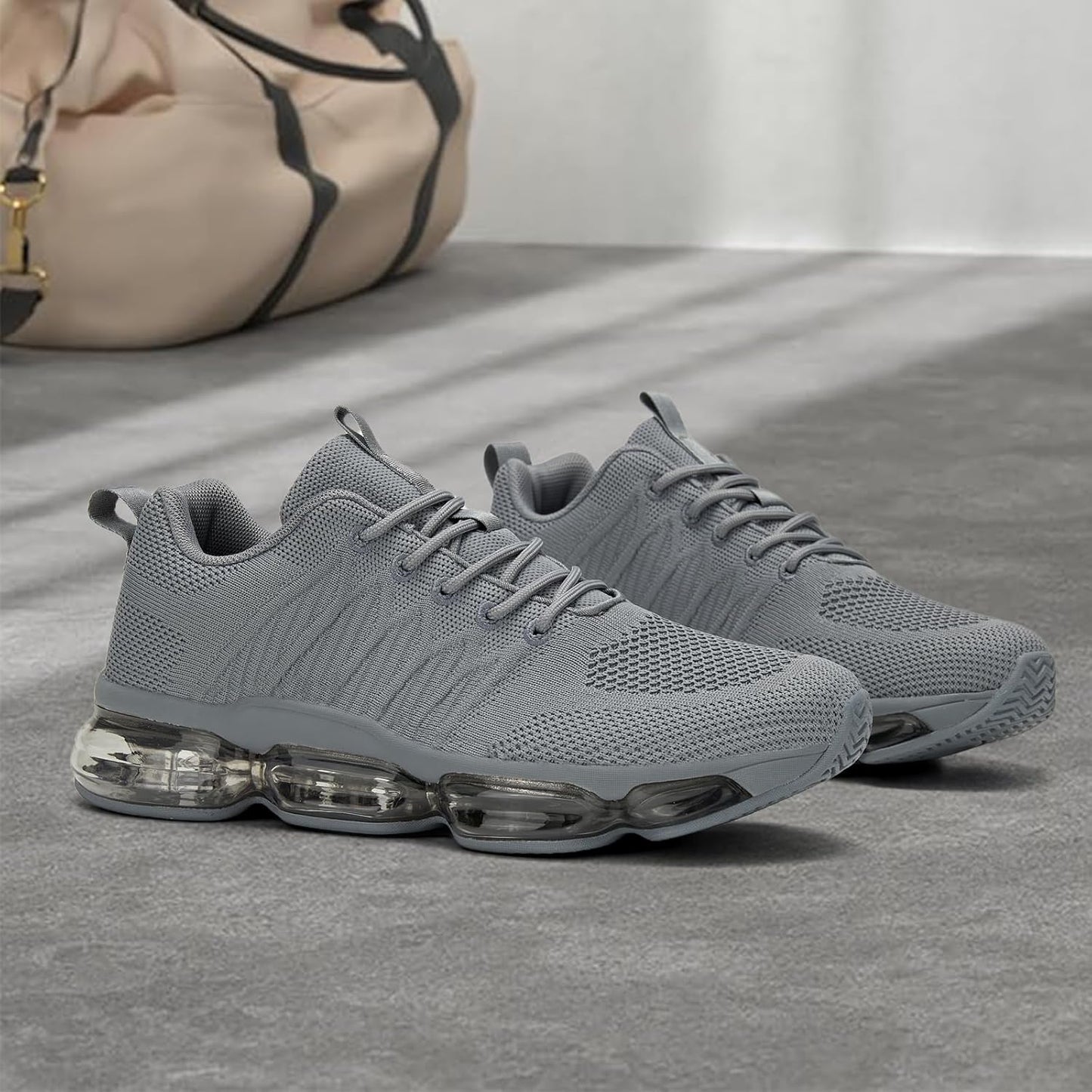 Men's Air Cushion Running Shoes Breathable Tennis Fashion Sneakers Non Slip Workout Casual Sport Shoes Gym Training Comfortable Walking Shoes