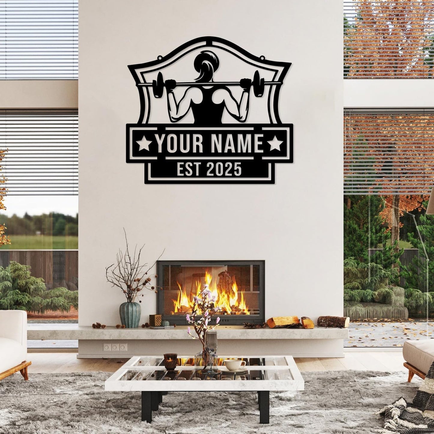 Personalized Metal Gym Sign, Custom Fitness Metal Wall Decor, Body Builder Lovers Gift, Gym Custom Unique Metal Wall Art, fitness room decor, home gym decor, gym wall art (Style-2)