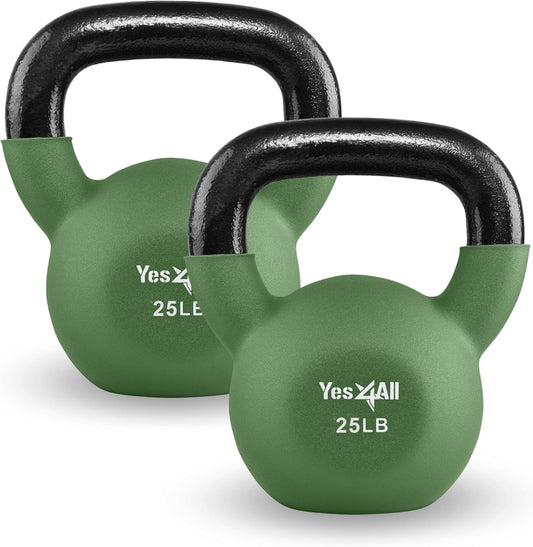 Yes4All Kettlebells 5lbs-65lbs & Kettlebell Sets Adjustable Weights, Kettlebell for Weight Training, Home Workout Equipment with Secure Grip for High Rep, Exercise Equipment