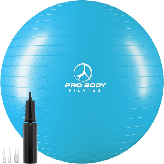 ProBody Pilates Exercise Ball - Multiple Sizes Gym Grade Balance Ball for Fitness, Yoga, Workout, Pregnancy & Physical Therapy