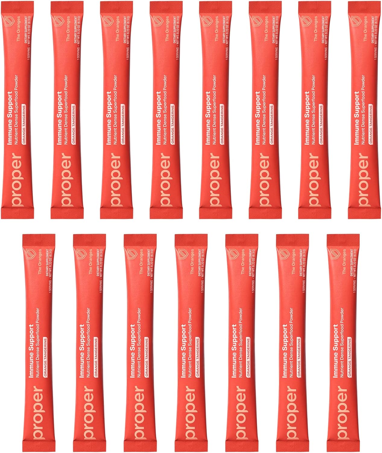 Proper, The Oranges Immune Support Supplement. Orange Tangerine Drink Mix. Elderberry Vitamin C and Zinc Complex with Echinacea, Immunity Vitamins, Phytonutrients and Gut Health Probiotic