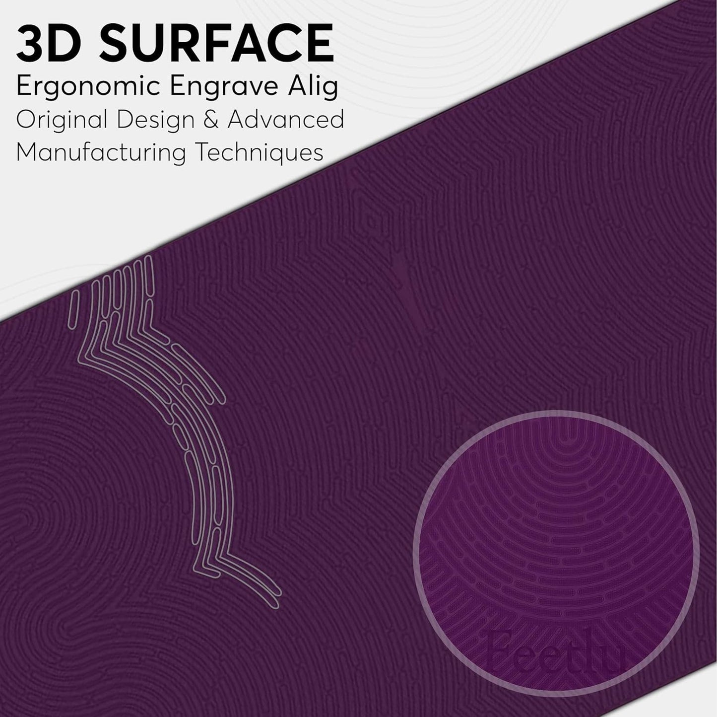 Extra Thick 12mm Exercise Mat – Non-Slip, Joint-Friendly & Cushioned Fitness Mat for Yoga, Pilates & Floor Workouts – Durable, Supportive & Includes Feetlu Classic Strap