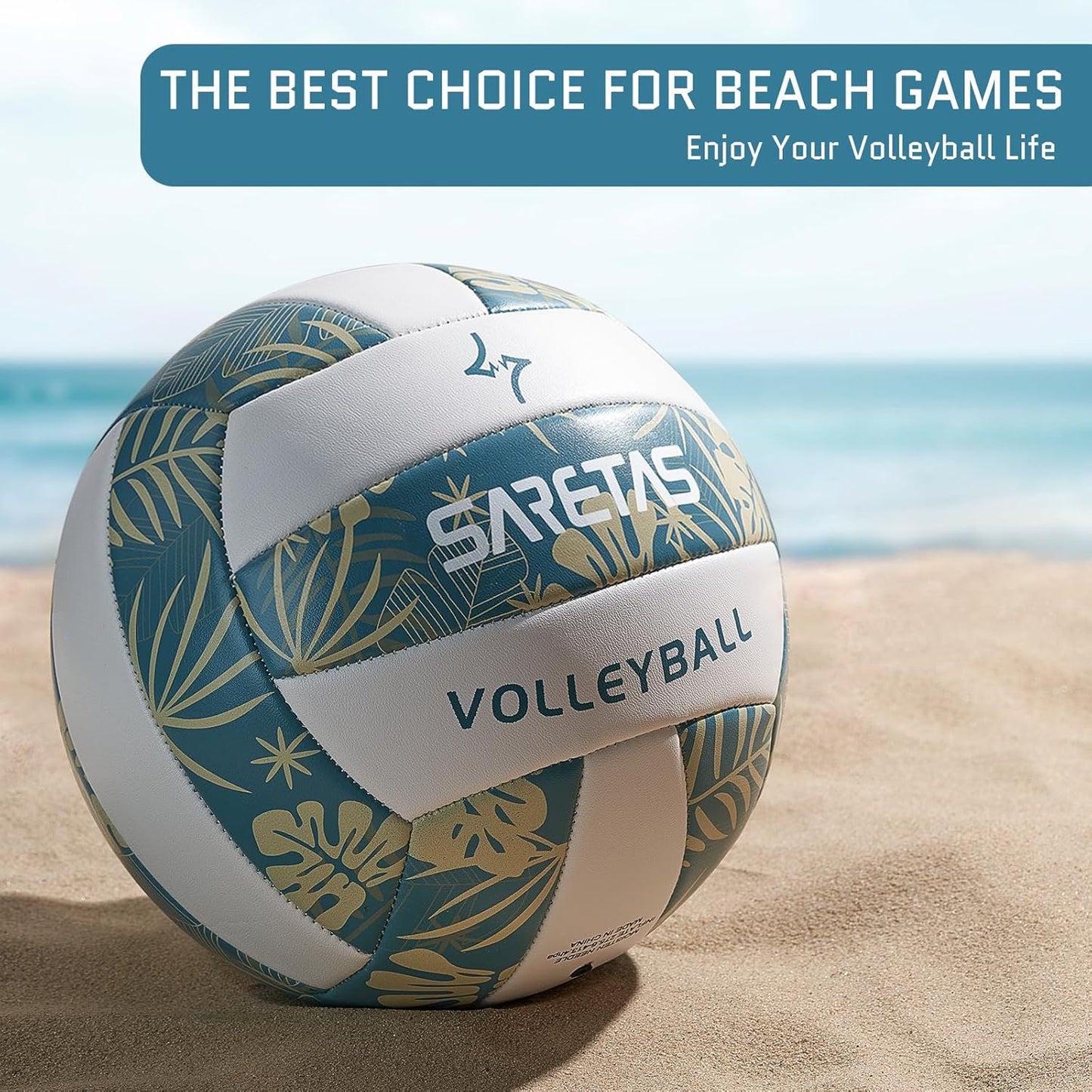 Volleyball Soft Beach Volleyball - Official Size for School, Indoor, Outdoor and Play Game Gym Workout - Play for Girls, Adults and Family.