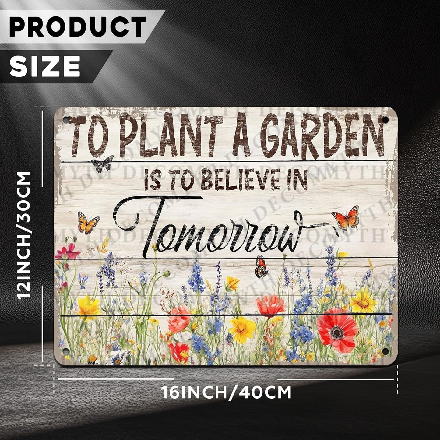 Gardening Vintage Metal Sign Plaque To Plant A Garden is To Believe Tomorrow Sign for Home Greenhouse Living Room Bedroom Outdoor Decor 12 * 16inch