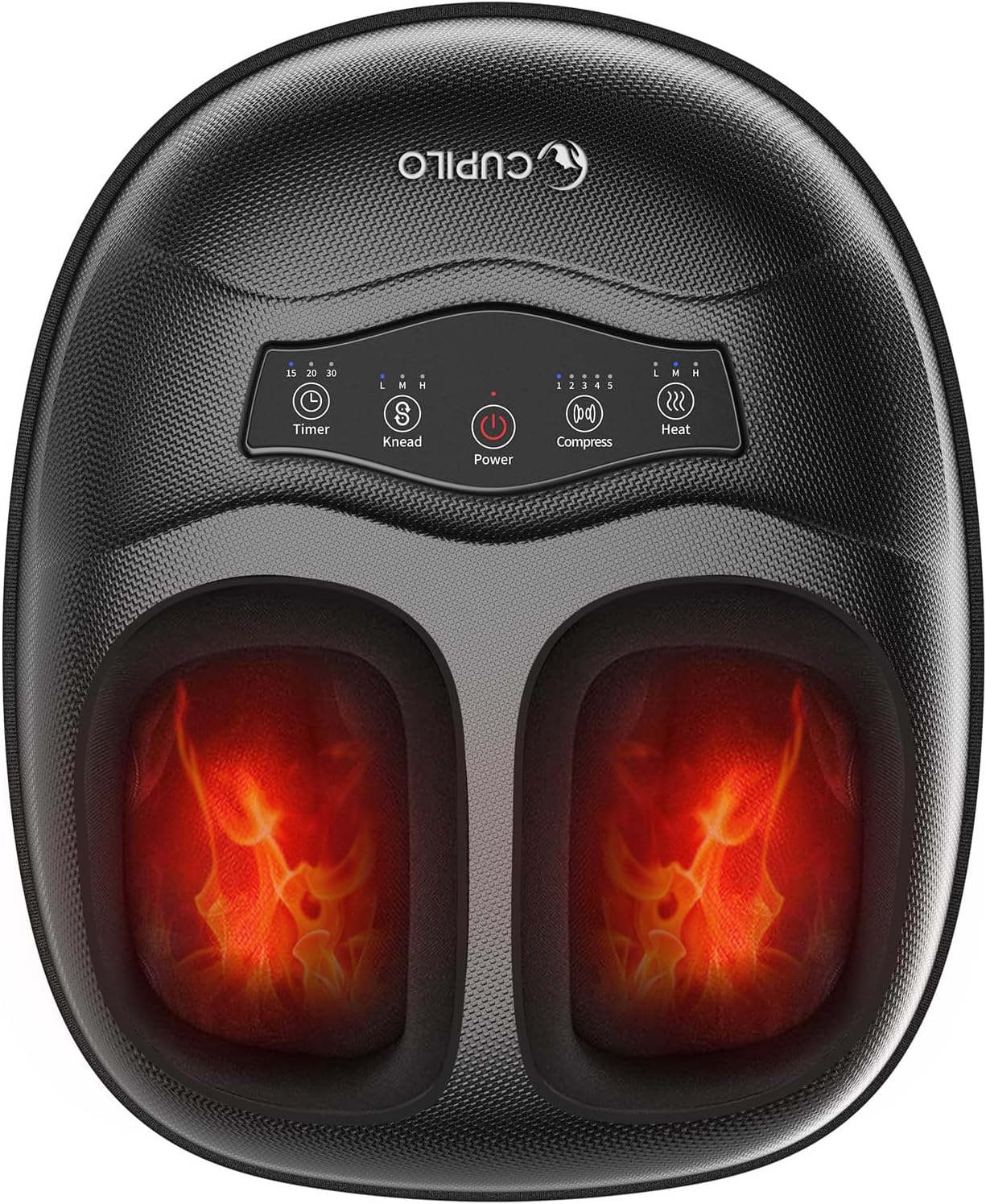 Shiatsu Foot Massager with Heat - Deep Tissue Kneading Foot Massager for Plantar Fasciitis,Adjustable Compression & Heat for Neuropathy Pain,Feet Fatigue,Gifts for Women Men