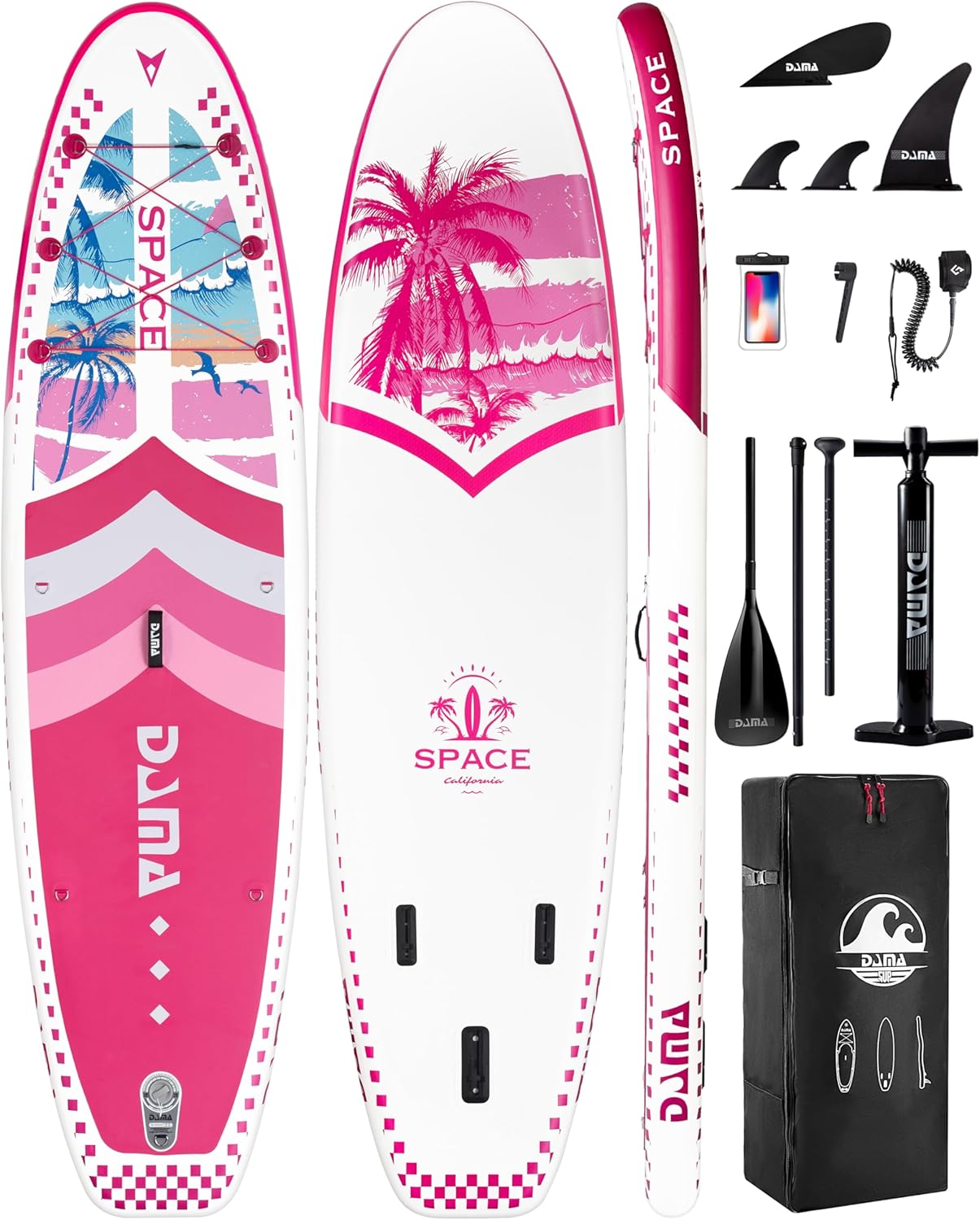 DAMA 11'*34"*6" Inflatable Paddle Board, Paddle Boards for Adults,Sup,Lightweight and Durable, Easy to Inflate, Versatile in Style, Fully Functional, Equipped w/High Grade Accessories.
