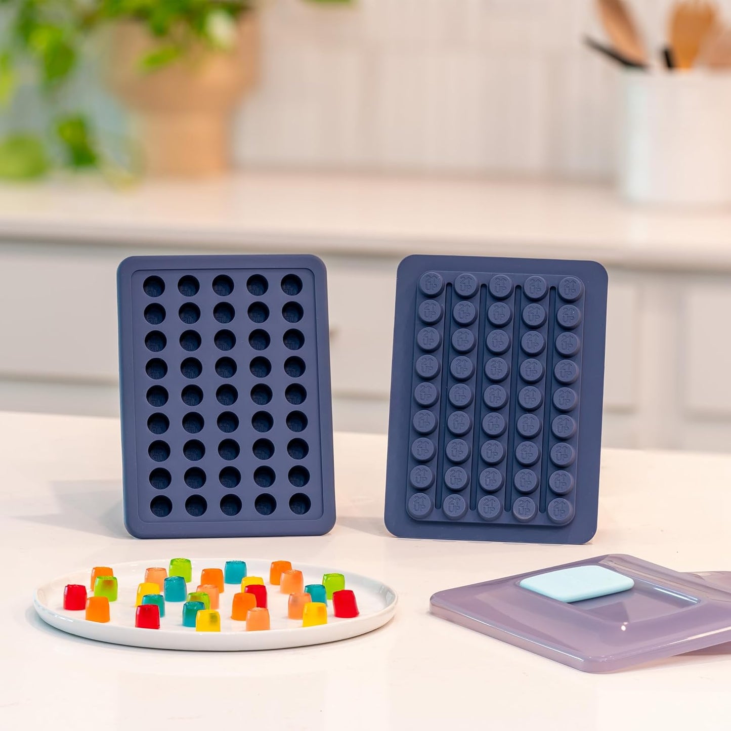 MAGICAL BUTTER Organic Premium Blue Raspberry Gummy Mix - Low Calorie, Zero Sugar Snacks, Sugar Free, Healthy Candy for Adults