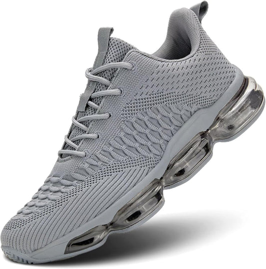 Men's Air Cushion Running Shoes Breathable Tennis Fashion Sneakers Non Slip Workout Casual Sport Shoes Gym Training Comfortable Walking Shoes