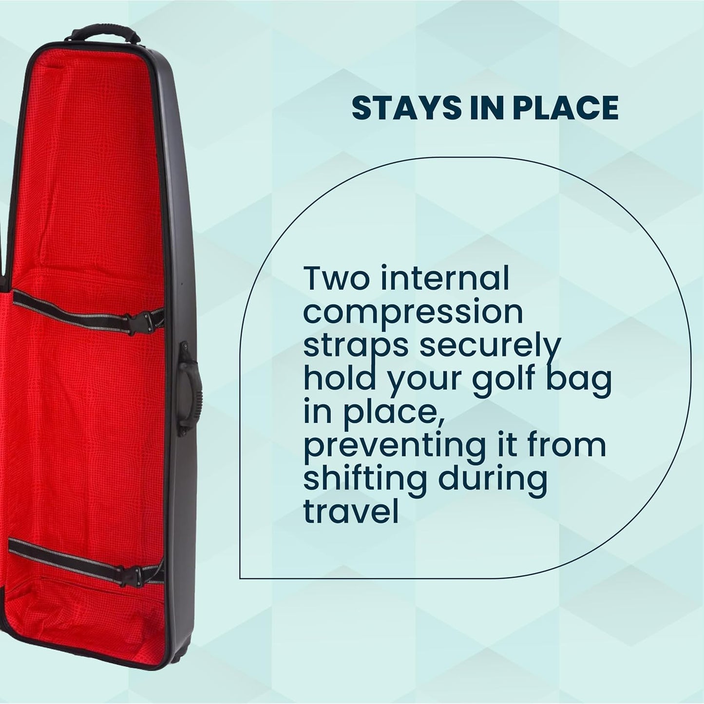 Samsonite Golf 6850 Hard Case Golf Travel Bag, Lightweight & Durable ABS Shell, Multi-Directional Wheels