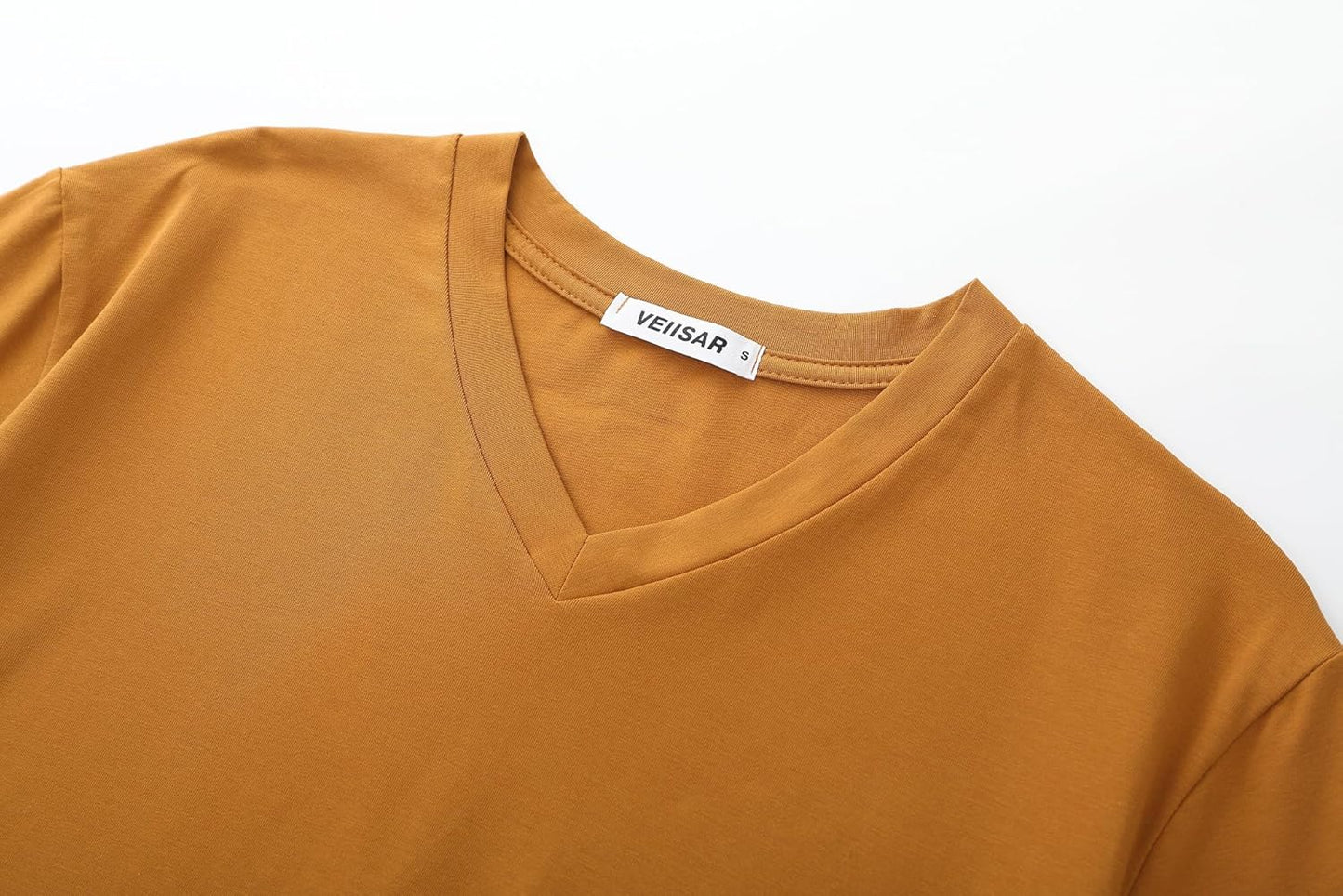 VEIISAR Premium V Neck T Shirts for Men - Modern Fitted Tees Vneck Undershirts