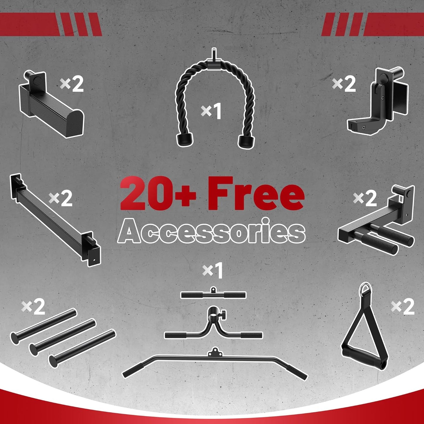 ARMAC Power Cage,1500lbs Multi-Function Power Rack with Adjustable Cable Crossover System and More Training Attachment, Weight Cage for Home Gym