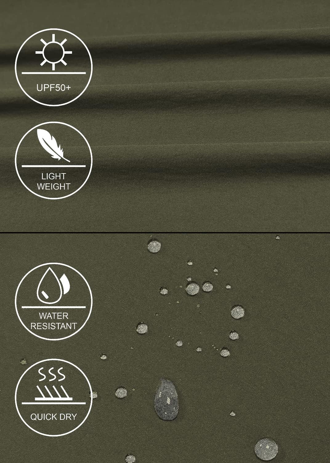 GymBrave Women's Hiking Cargo Pants Quick Dry Outdoor Camping Capris Water Resistant UPF 50 with Zipper Pockets