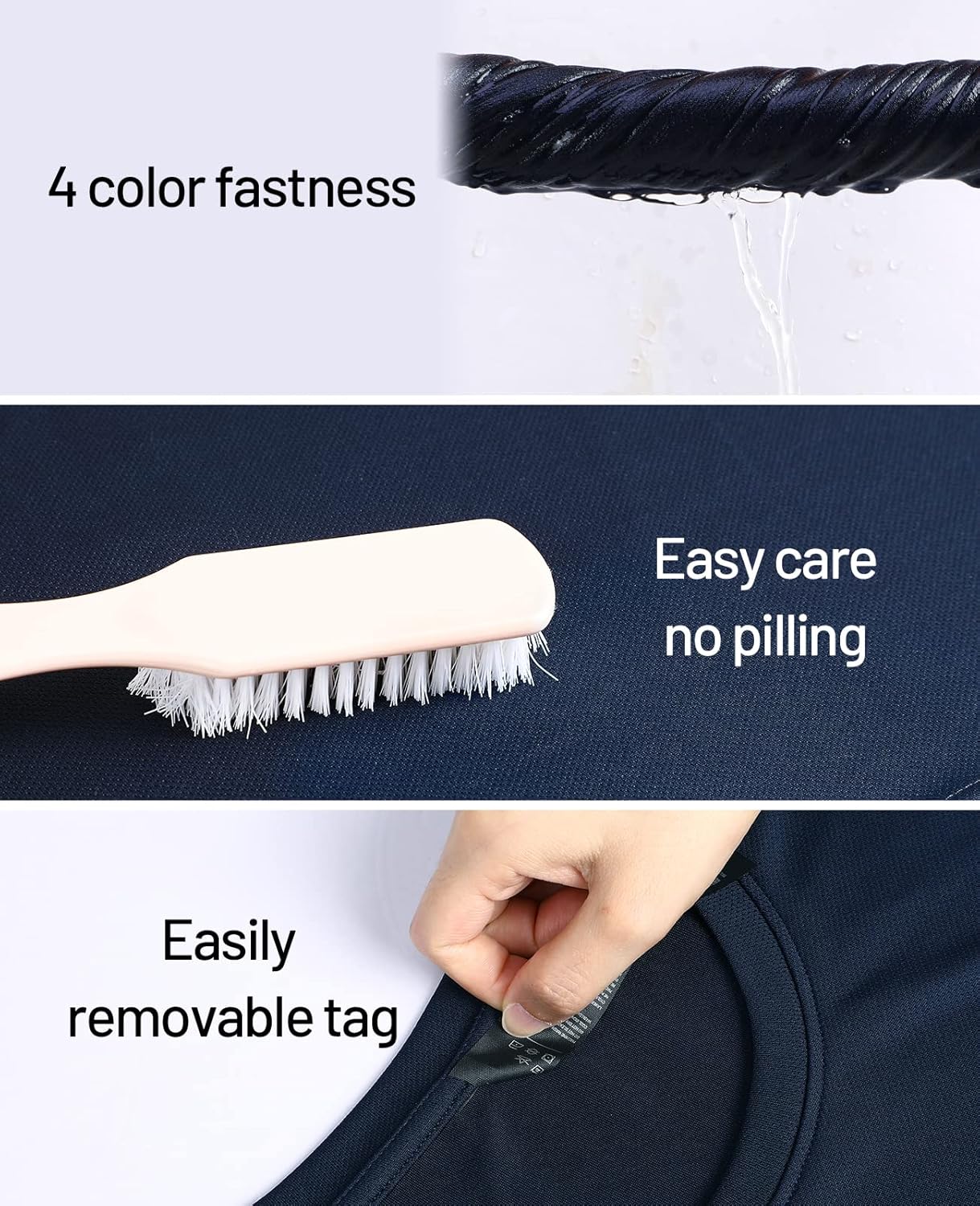 MIER Men's Quick Dry Workout Shirts Moisture Wicking Running Athletic Performance T-Shirts Recycled Polyester Top Tee