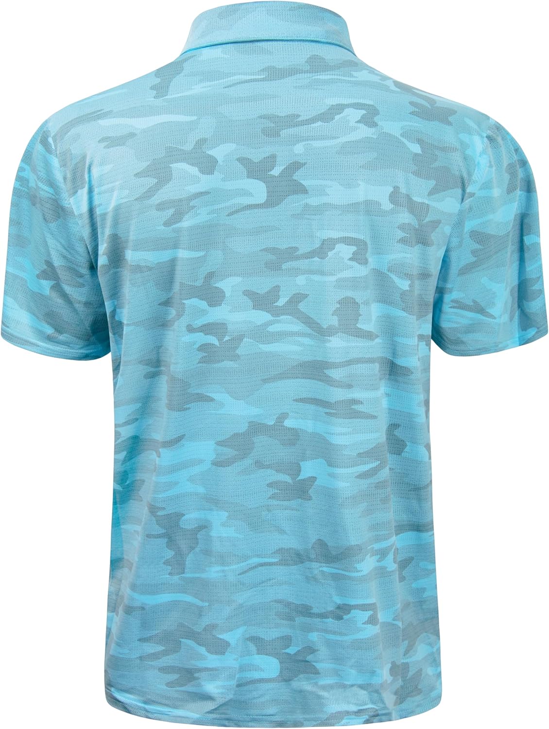 TAPULCO Mens Quick Dry Polo Shirts Camouflage Pattern Performance Athletic Lightweight Breathable Casual Golf Tshirts