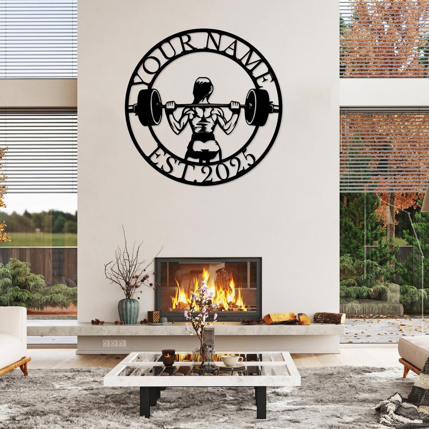 Personalized Metal Gym Sign, Custom Fitness Metal Wall Decor, Body Builder Lovers Gift, Gym Custom Unique Metal Wall Art, fitness room decor, home gym decor, gym wall art (Style-4)