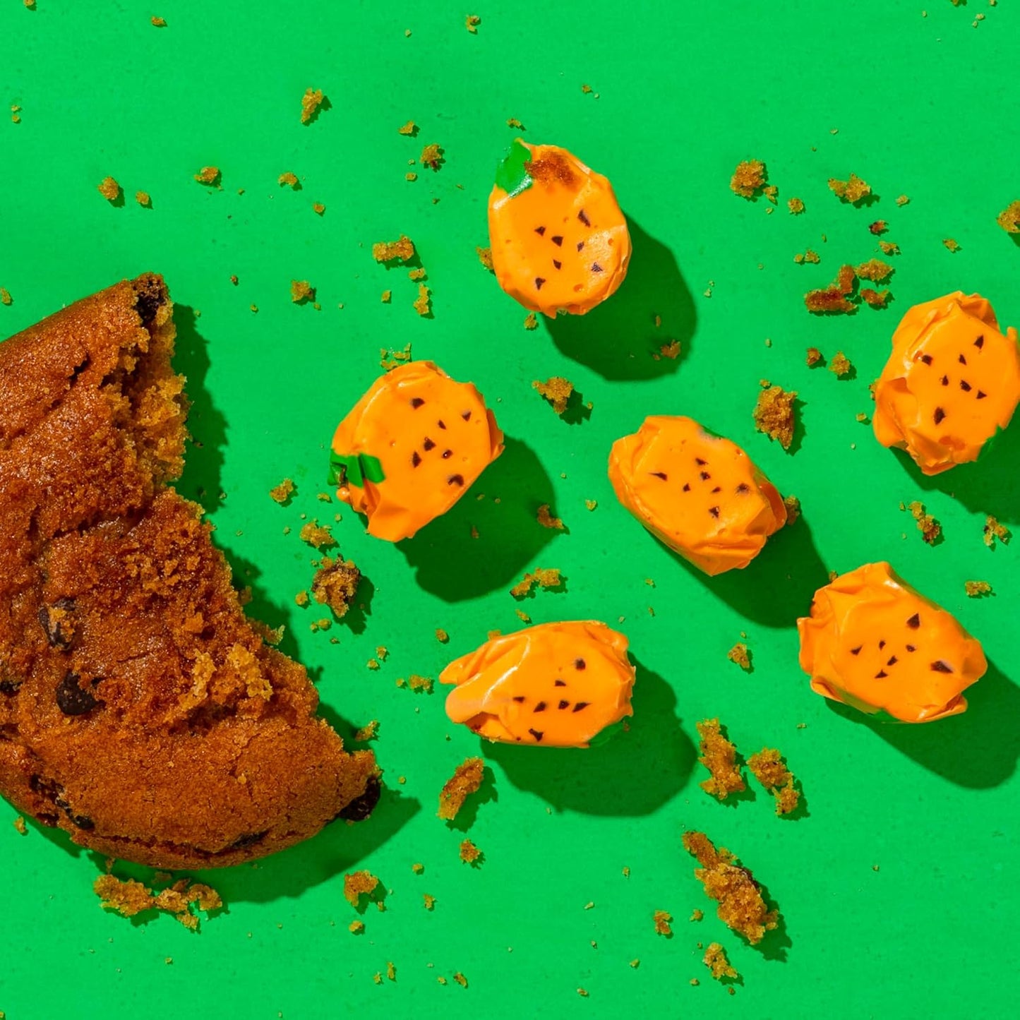 Taffy Shop Pumpy McPumpkin Face, Pumpkin Chocolate Chip Cookie Salt Water Taffy – Gourmet Soft Chewy Candy, Bulk Sweet Snack, Fresh Gift & Gluten-Free, 160 Individually Wrapped Pieces (80oz)