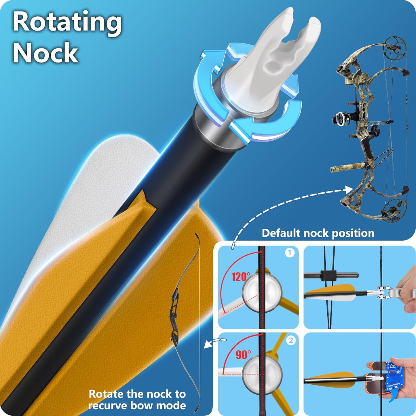 SUNYA 12-Pack 30 Inch Carbon Arrows Spine 500 or 400 for 40-60 LBS Bows｜Switch to Recurve/Compound Modes, Anti-Loose O-Ring & TPU Vanes for Hunting/Target Practice