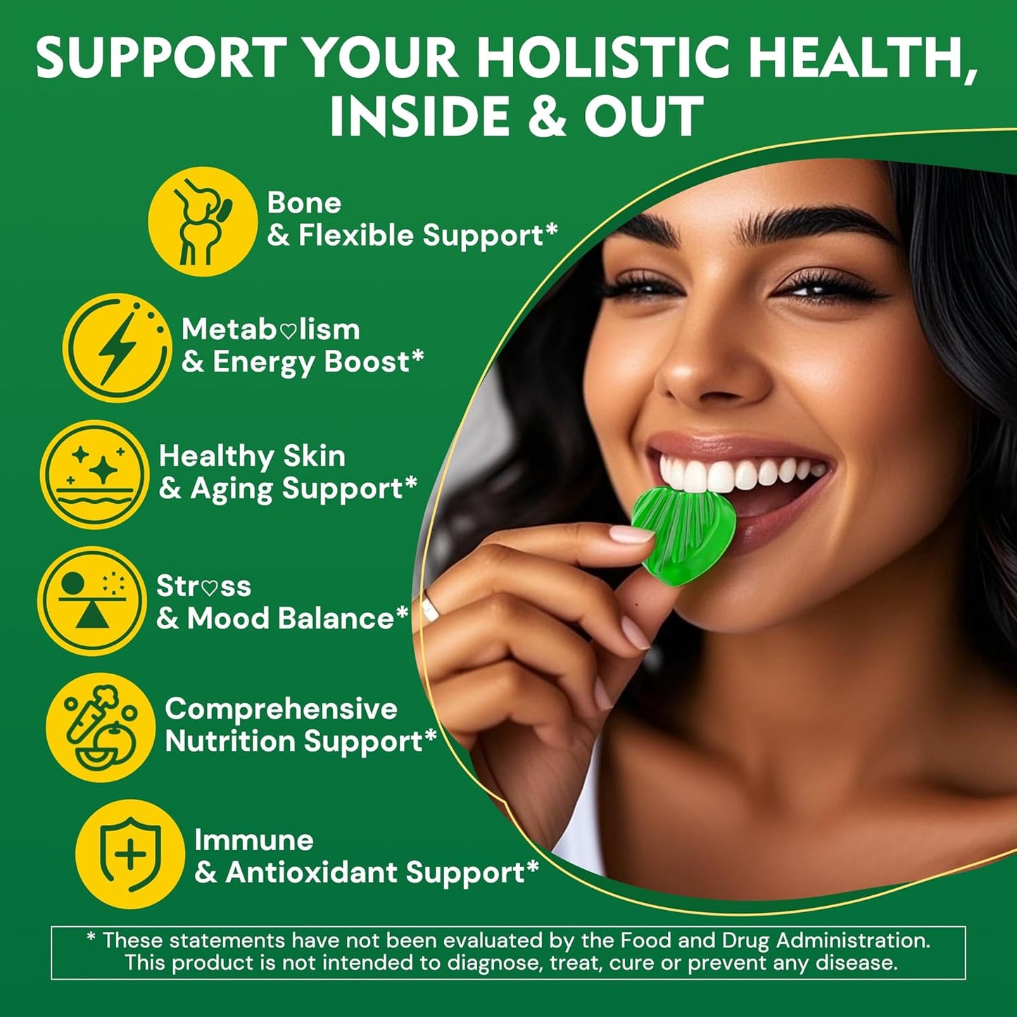 Organic Moringa Gummies 1000mg - Whole Food Green Superfood, Rich in Vegan Protein, Fiber, B-Complex, Potassium, Magnesium, Calcium - w/Spirulina, Saffron, Ashwagandha for Energy & Gut Health, 120Cts