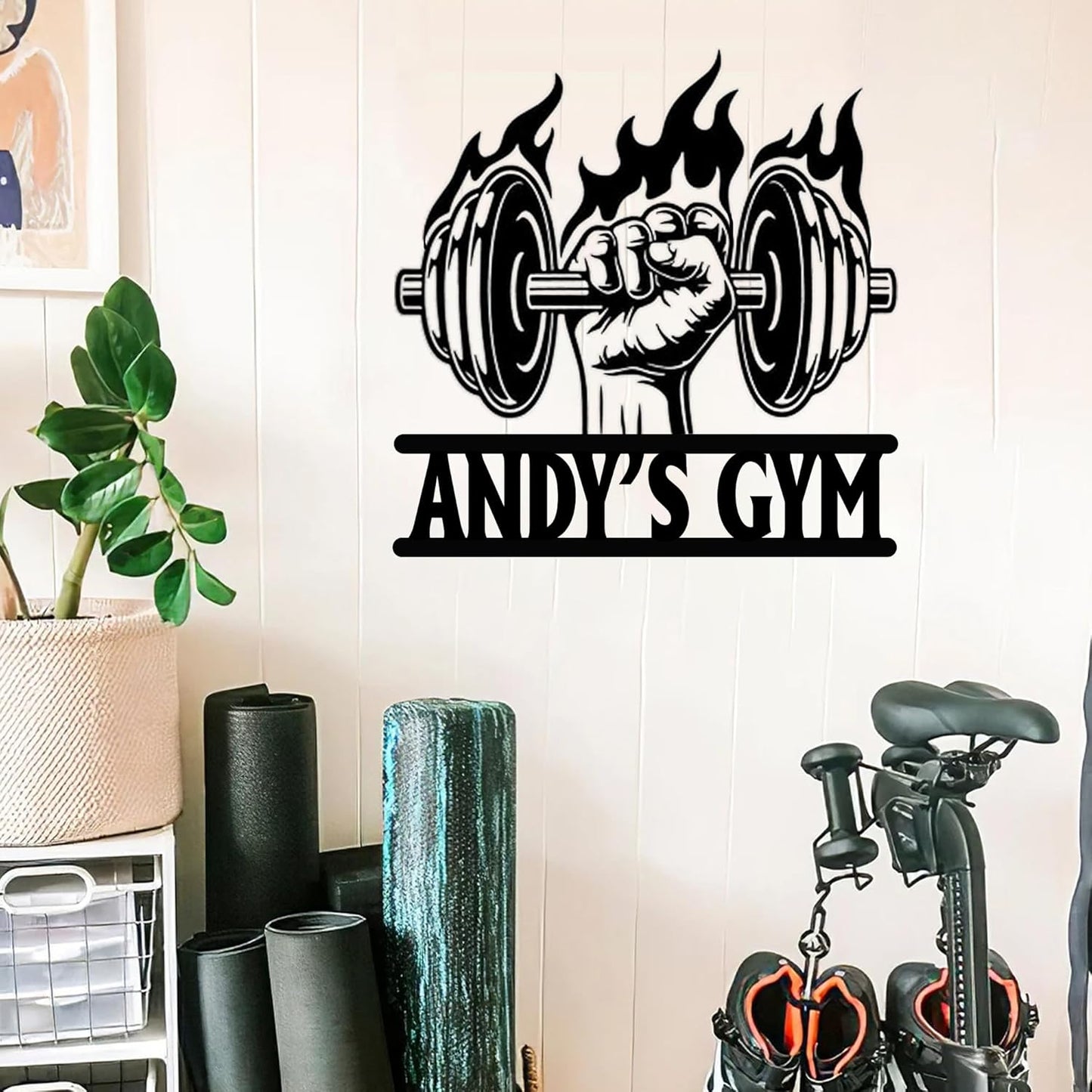 Luxury Personalized Gym Metal Sign, Custom Home Gym Sign, Home Gym Decorations, Gifts for Fitness Lovers, Workout Room Decor, Gym Signs for Home Gym, Christmas Gifts 2