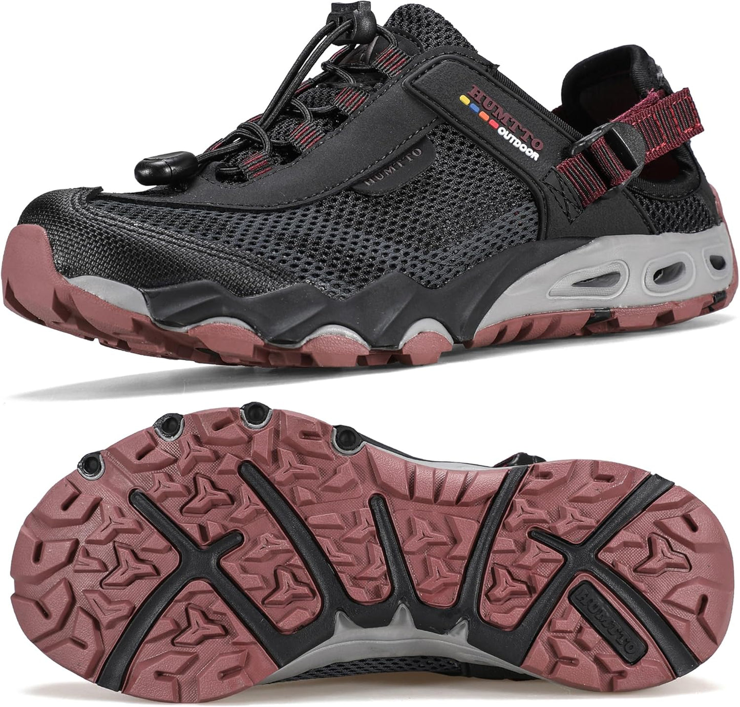 HUMTTO Women's Amphibious Water Shoes - Closed Toe Hiking Sandals Summer Outdoor Water Sandal Non-Slip River Shoes Quick Drying Aqua Shoe