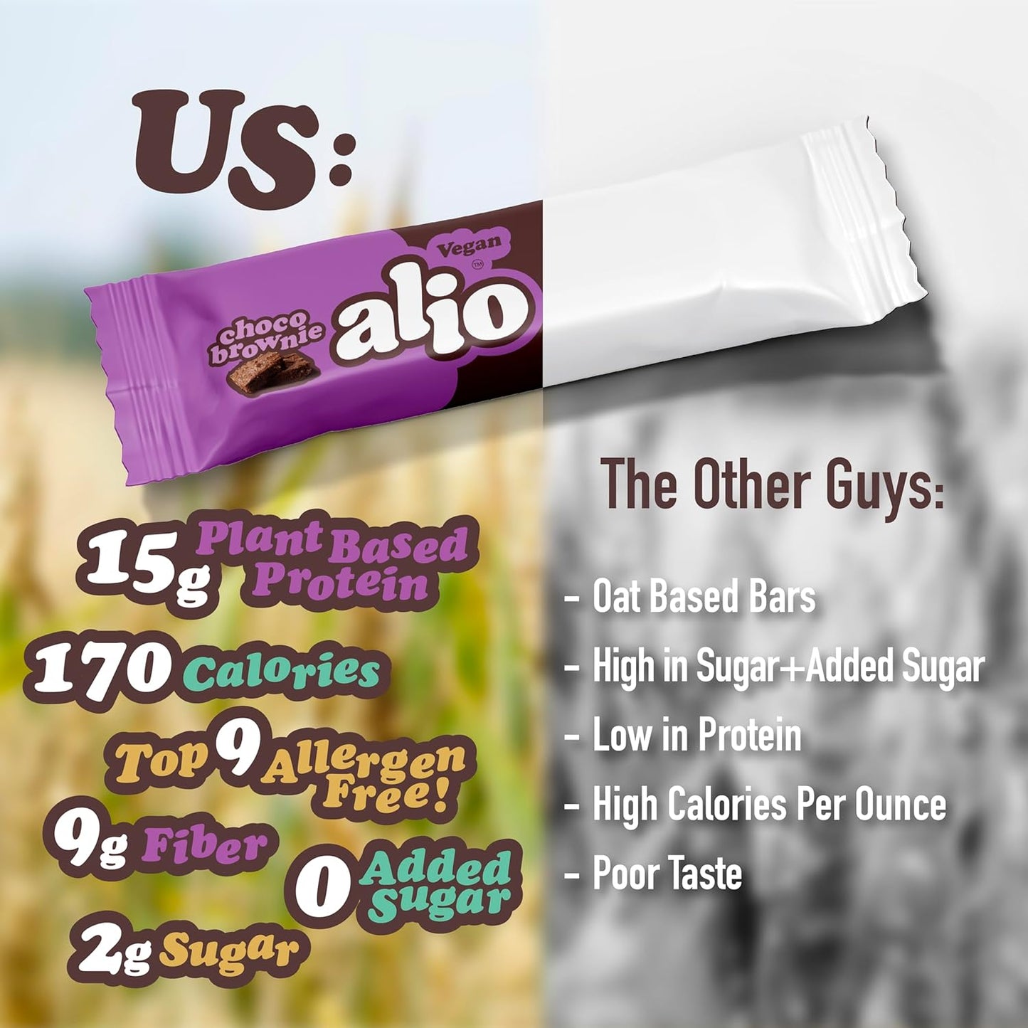 Alio Protein Bars - 3-Flavor Combo Box (12 Bars) – Free From The Top 9 Food Allergens, High Protein, Low-Calorie, Vegan, Gluten-Free, Nut-Free, Non-GMO, Plant-Based, Seed Oil Free, Delicious & Healthy Snack