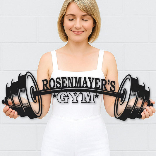 Custom Gym Metal Wall Art, Personalized Gymer Name Sign Decoration For Room, Gym Metal Home Decor