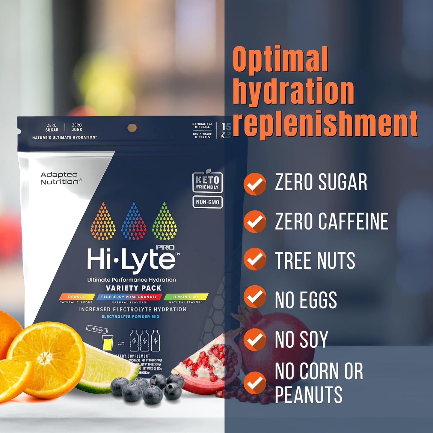 Hi-Lyte Pro Hydration Packets - 15 Individual Drink Packets | Variety Pack | Flavored Electrolyte Powder | Sugar-Free, Zero Carb, Zero Calorie