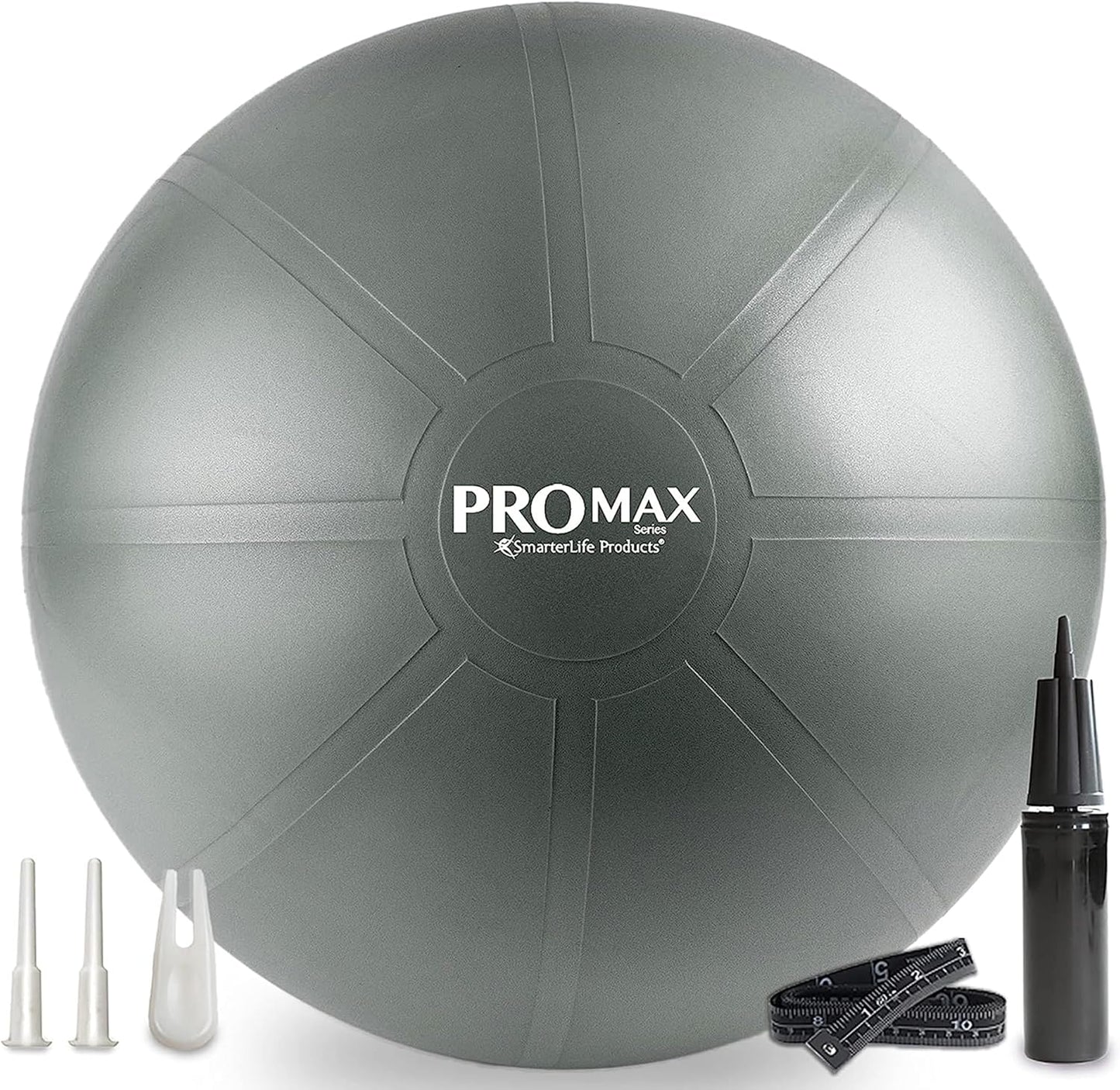 SmarterLife PRO MAX Workout Exercise Ball for Fitness, Yoga, Balance, Stability, or Birth Ball for Pregnancy and Labor, Great as Yoga Ball Chair for Office or Home Gym Equipment