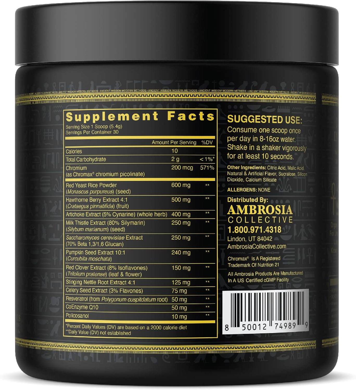 Ambrosia Nektar - Superfood Powder | Complete Health Supplement | Organ Support - Liver, Kidney Health | 30 Servings (Sour Gummy Candy)