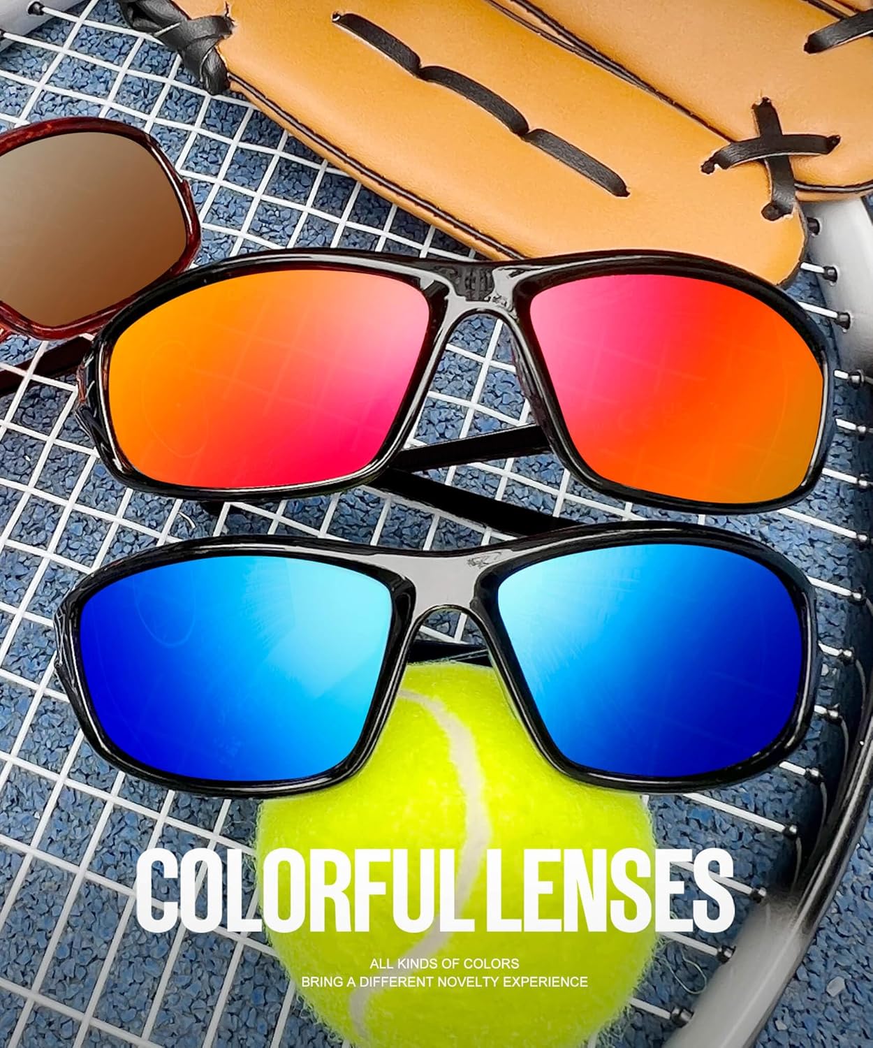 KALIYADI Polarized Sunglasses-Men Sports Sunglassses: Mens Sunglasses with UV Protection for Fishing Driving Cycling Running