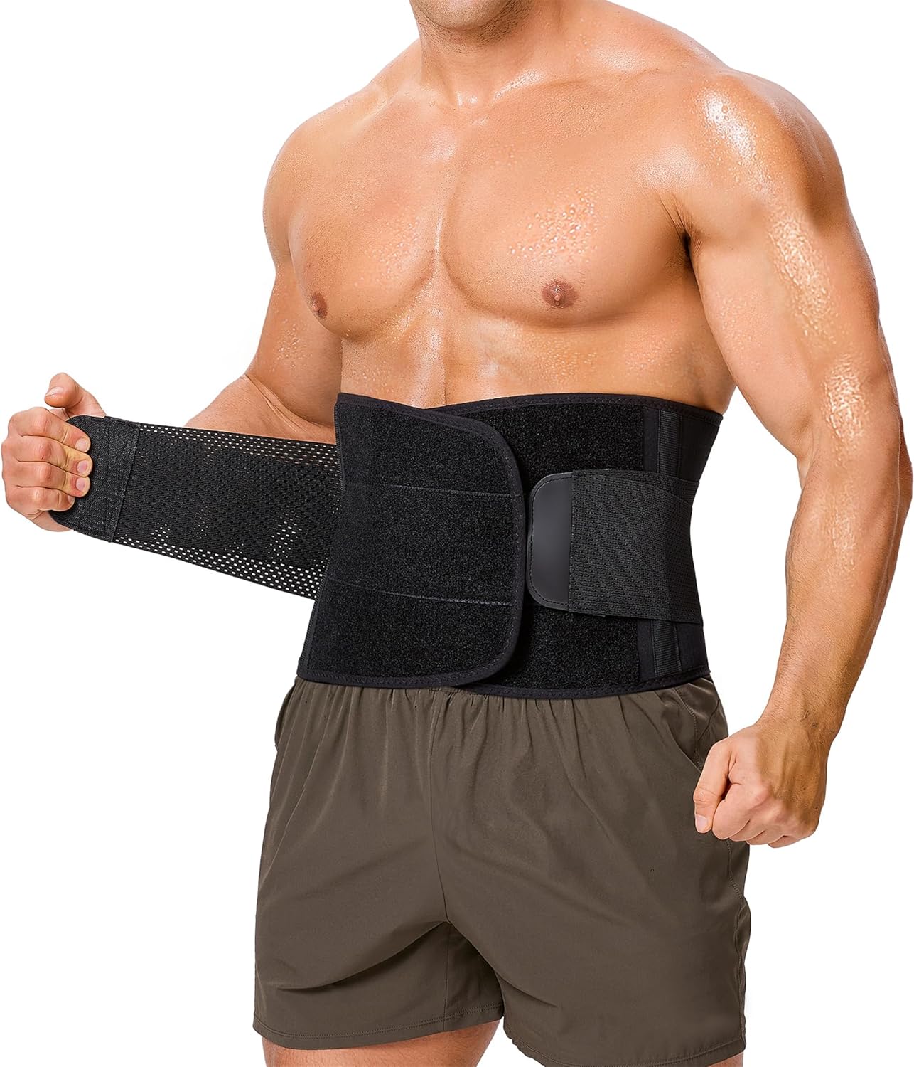 TAILONG Neoprene Waist Trimmer Ab Belt for Men Waist Trainer for Women Corset Slimming Body Shaper Workout Sauna Sweat Band