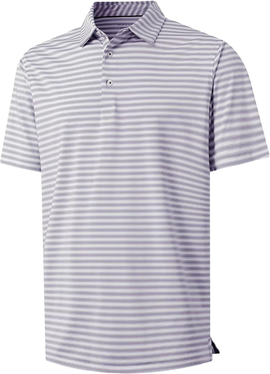 M MAELREG Golf Shirts for Men Short Sleeve Dry Fit Casual Striped Performance Moisture Wicking Collared Mens Polo Shirts