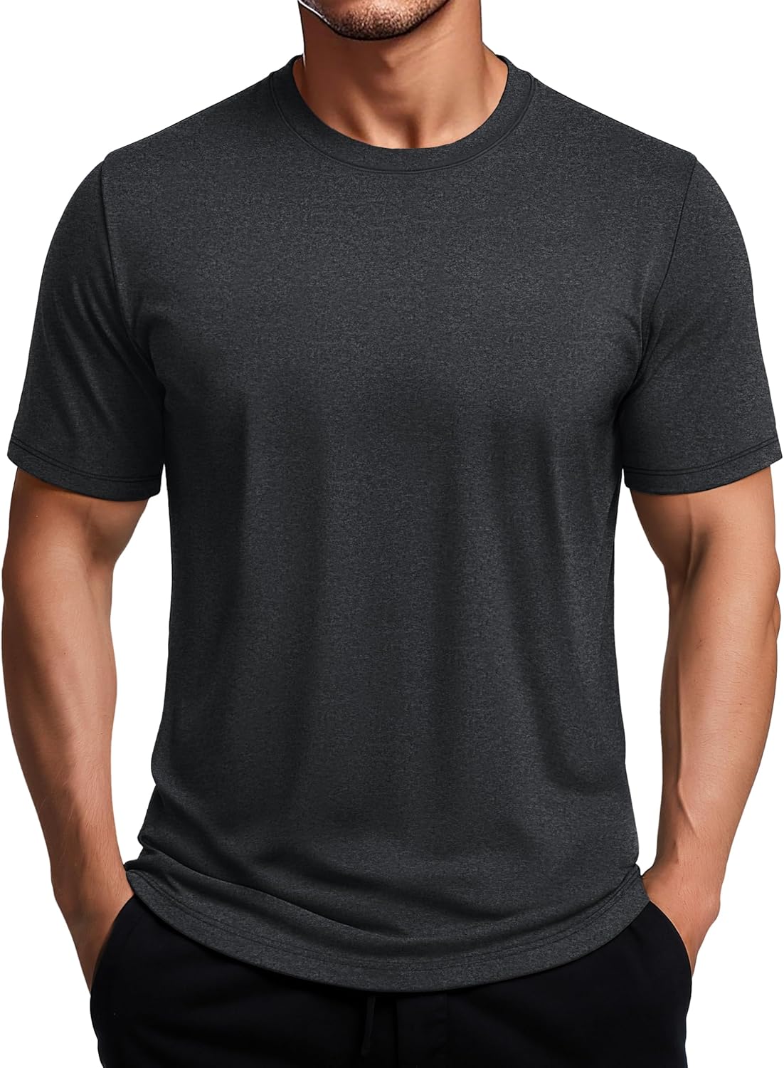 MAGCOMSEN Men's Dry Fit Workout Shirts Short Sleeve Tee Shirts Moisture Wicking Athletic Running Performence Tshirts