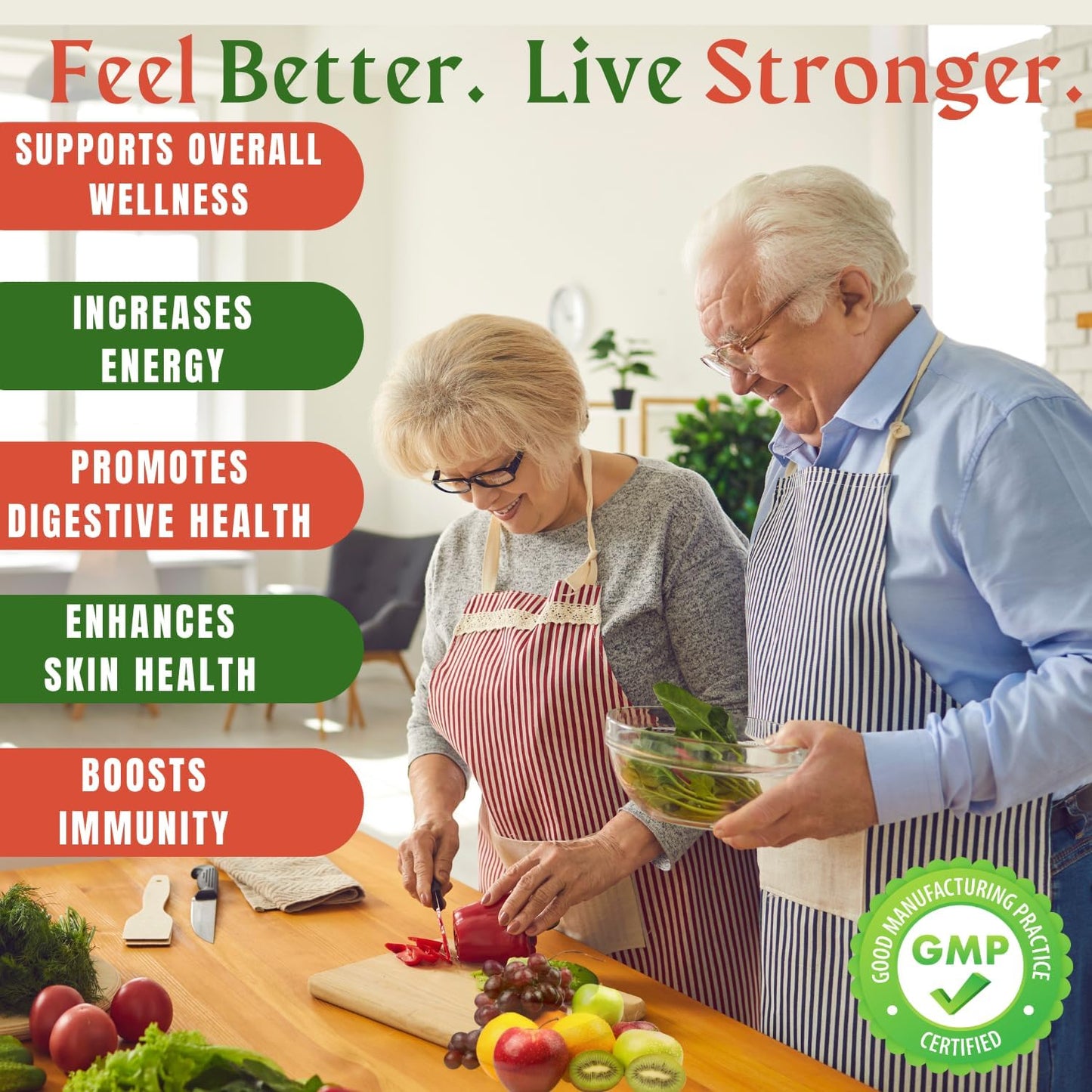 Fruit and Veggies Supplement Vitamins for Men and Women - Super Fruits and Veggies Capsules to Support Balanced Nutrition and Energy Levels - Whole Natural Super Foods 90 Count (Pack of 2)