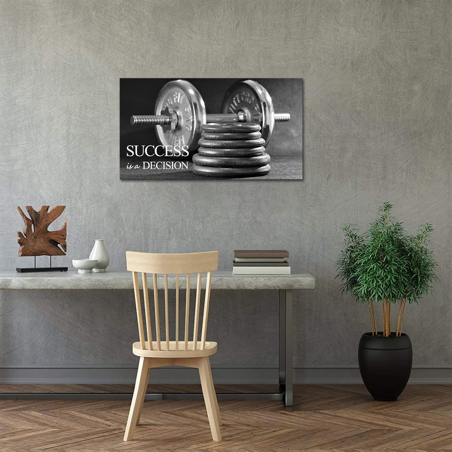 YeiLnm Workout Pictures for Home Gym Room Canvas Motivational Wall Decor 20"x36"