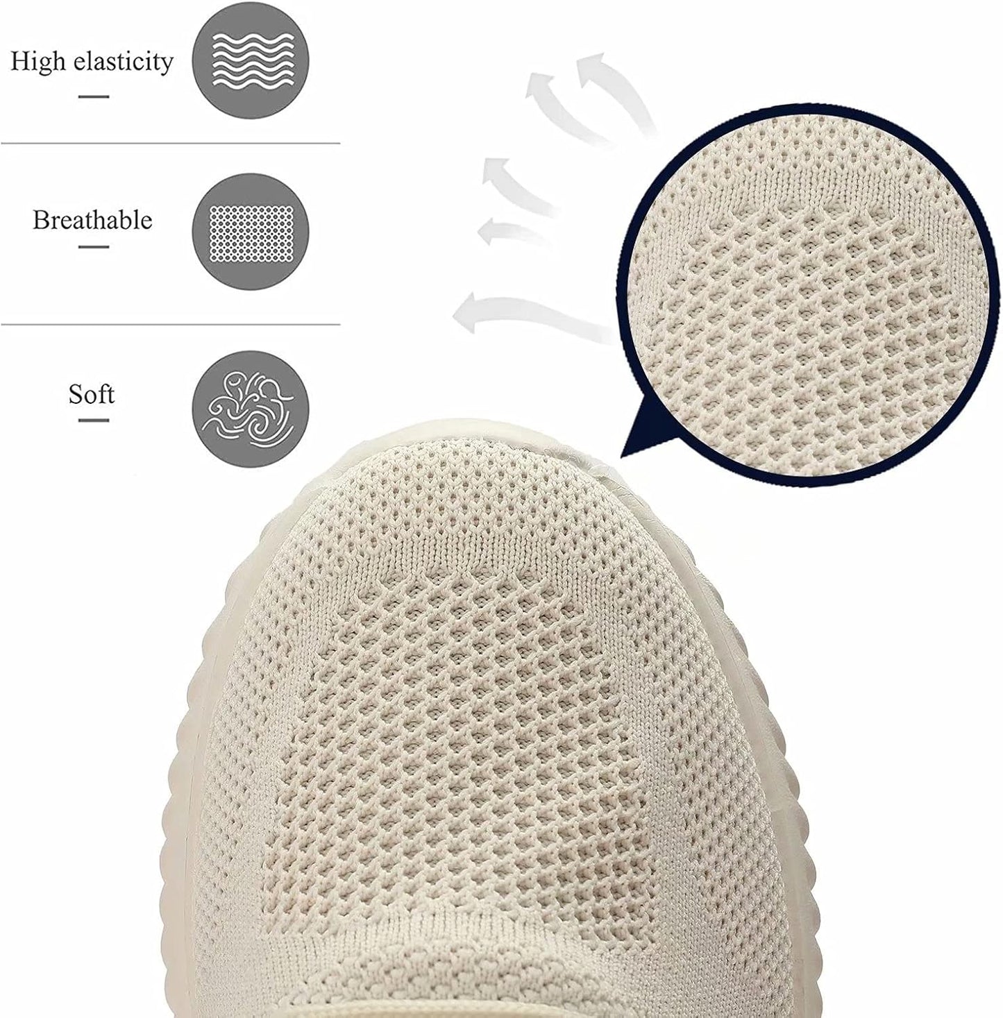 Mens Slip On Running Shoes Athletic Walking Trainers Lightweight Breathable Mesh Tennis Sneakers