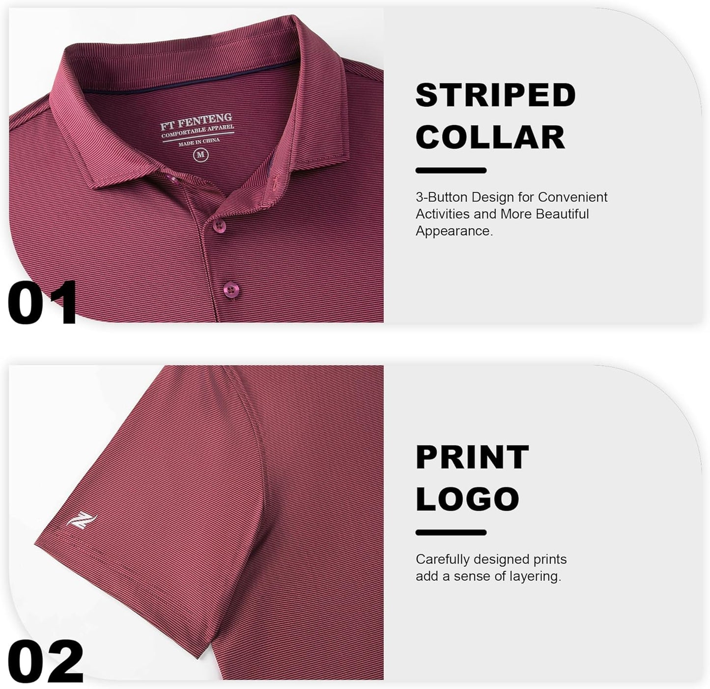 Mens Polo Shirts Short Casual Solid Stylish Dry Fit Performance Designed Collared Golf Polo Shirts for Men