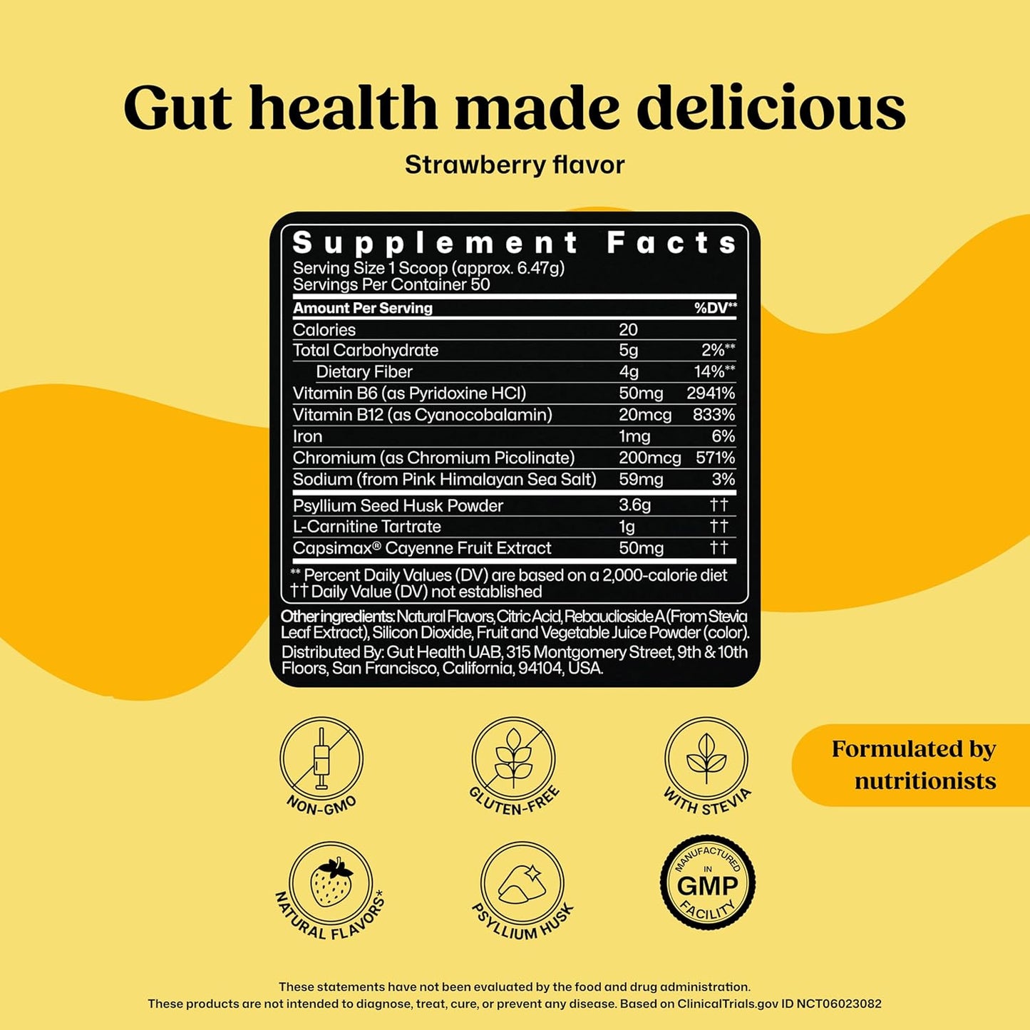 ColonBroom Premium Weight Management Supplement (Strawberry) - Colon Broom Psyllium Husk Fiber Powder Drink - Gluten Free, Non-GMO Colon Cleanse for Bloating Relief & Gut Health, 200 Servings