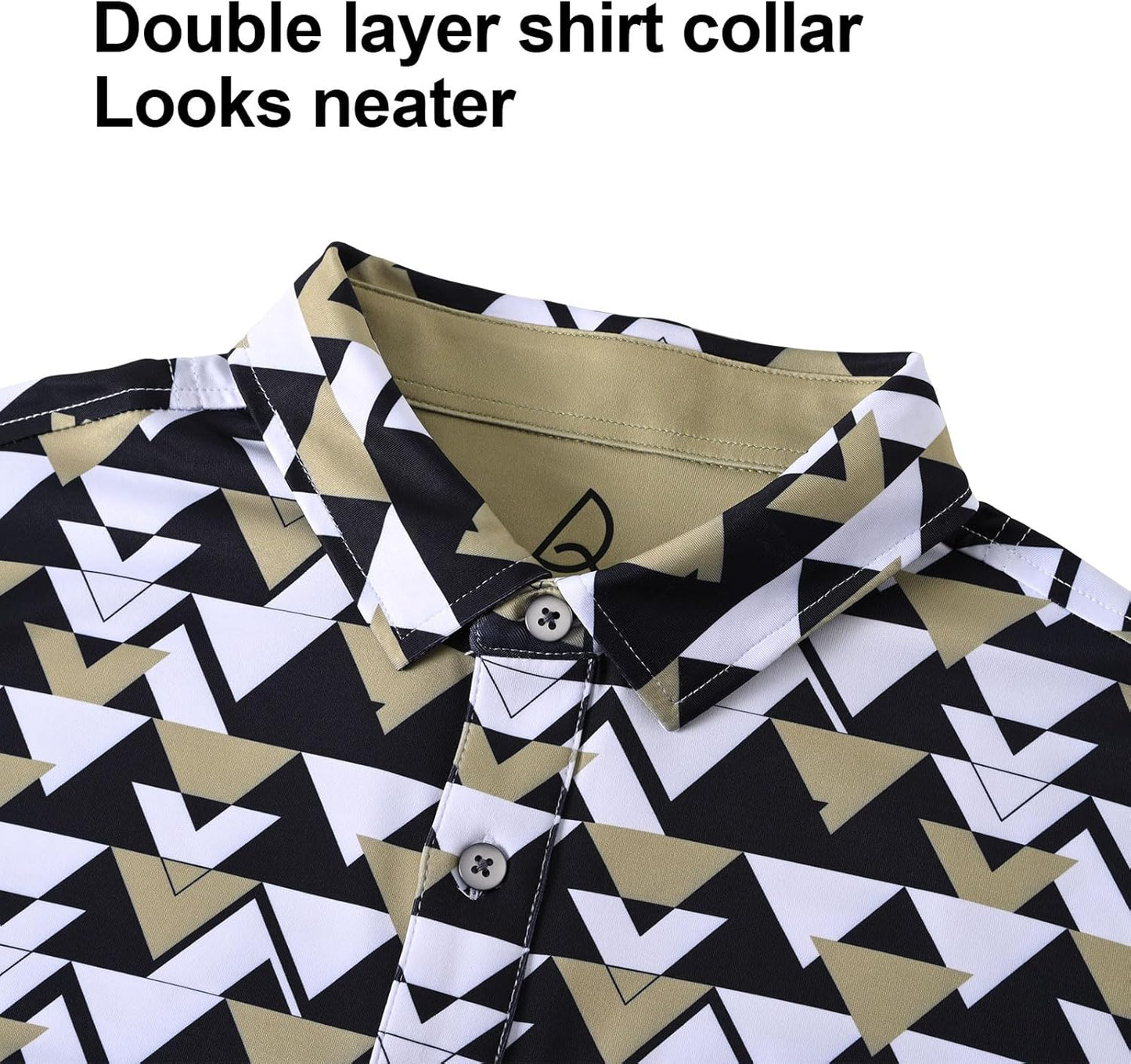 DEOLAX Mens Polo Shirts Fashion Print Mens Golf Shirt Dry Fit Mens Golf Polo Short Sleeve Quick Dry Funny Golf Shirt for Men