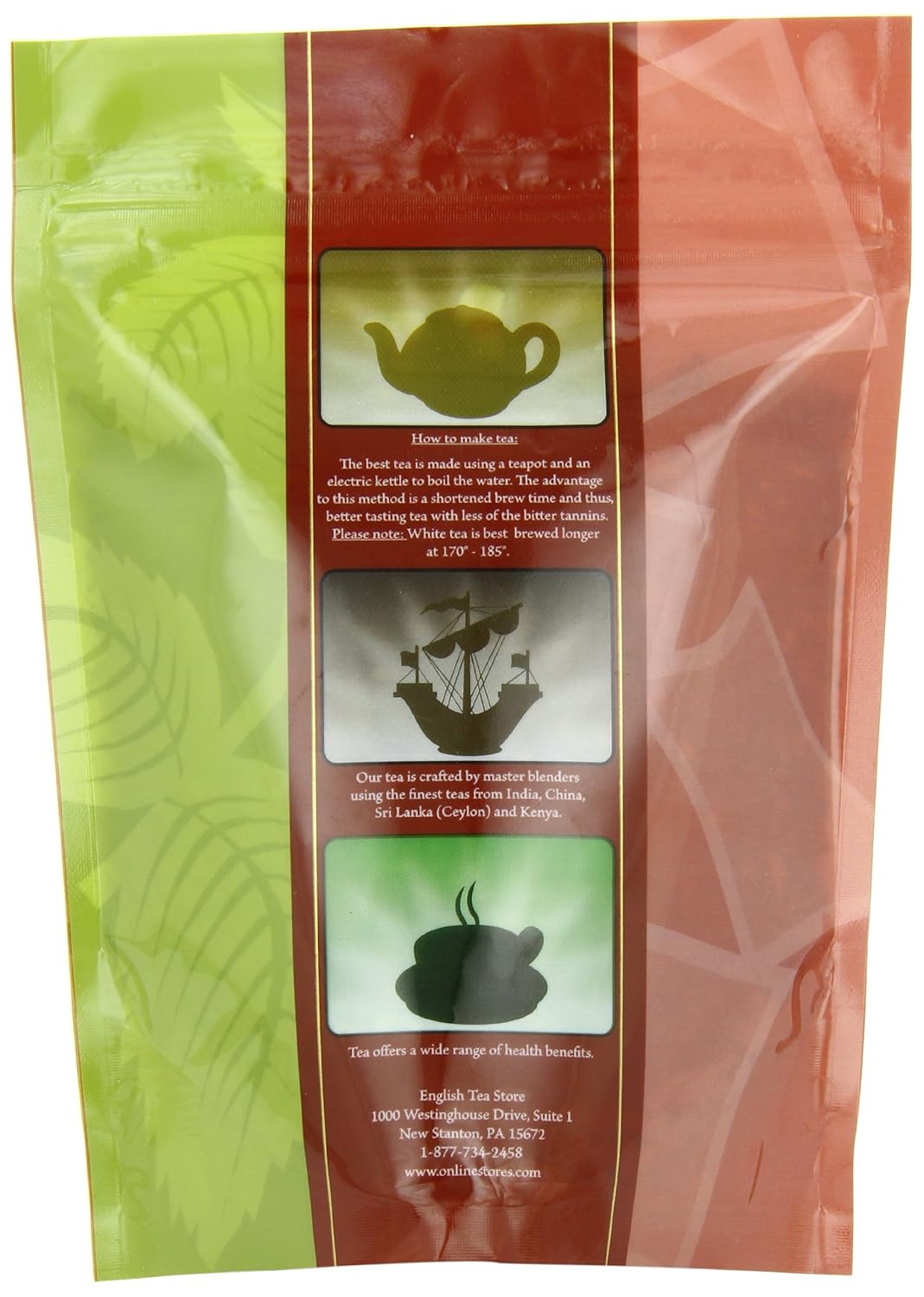 English Tea Store Loose Leaf, British Earl Grey Flavored White Tea, 2 Ounce